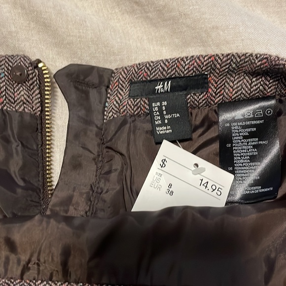 h&m tweed look mini skirt NWT - Picture 3 of 4